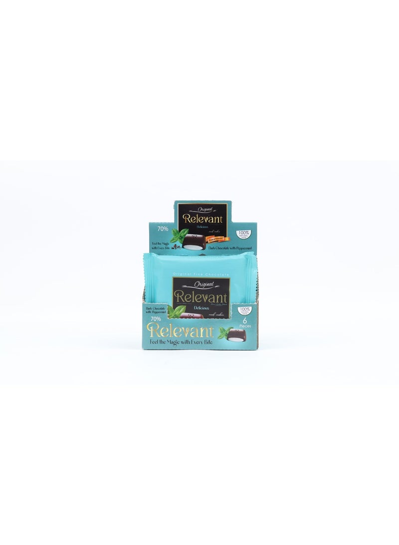 Relevant Bar Dark Mint Chocolate 70g - pack of 6 - Image 1